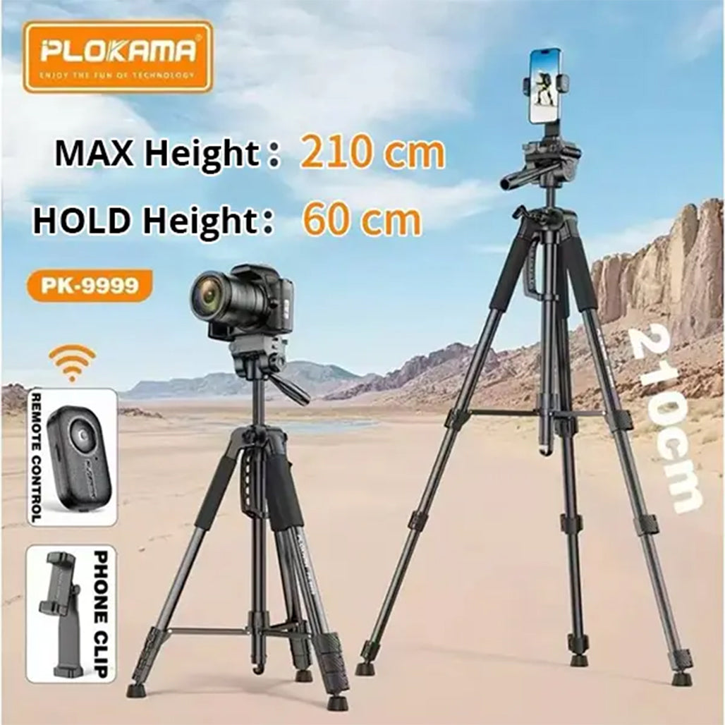 A Photo Of Plokama PK-9999 2.1M Professional Camera Tripod