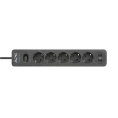 A Photo Of APC Essential SurgeArrest 5-Outlet Surge Protector with 2 USB Ports – Black