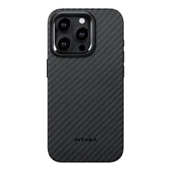 A Photo Of Pitaka MagEZ Case Pro 4 for iPhone 15 Pro 1500D Black/Grey (Twill)