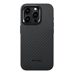A Photo Of Pitaka MagEZ Case Pro 4 for iPhone 15 Pro Max 1500D Black/Grey (Twill)