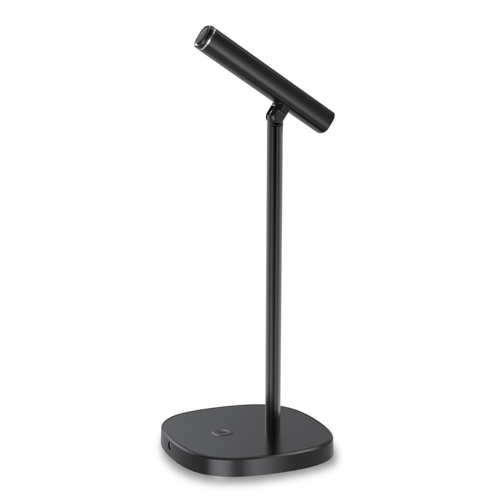 A Photo Of Porodo Desktop Tiltable USB Microphone with USB-C Data Cable - Black