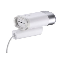 A Photo Of Porodo Lifestyle Foldable Handheld Steamer With Fabric Brush+water Cup+travel bag 1200W UK- White