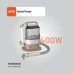 A Photo Of Porodo Lifestyle Pet Grooming Kit with Vacuum – Powerful 13500Pa Suction, Low Noise, White