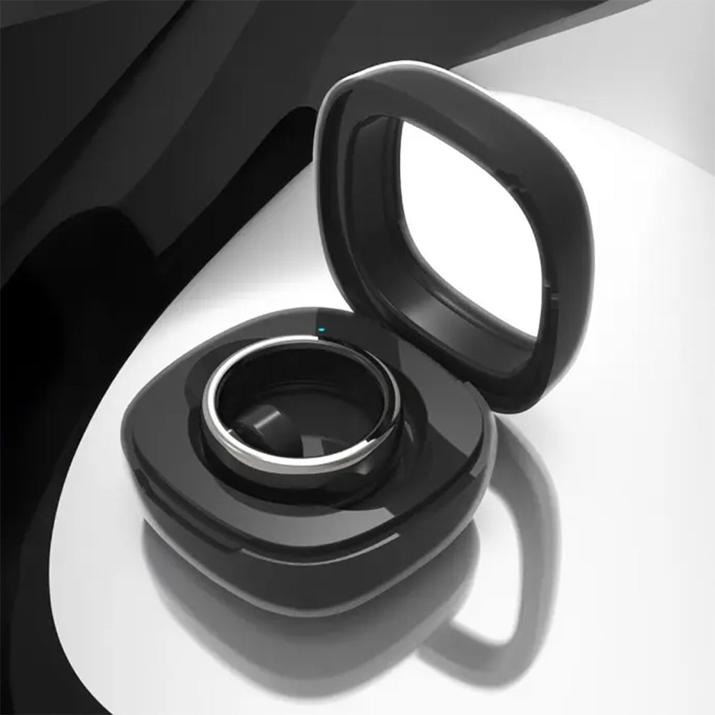 A Photo Of Porodo Smart Wearable Ring Size 10 (Large) - Black, Health Monitoring, Mood & Stress Detection, Activity Tracking