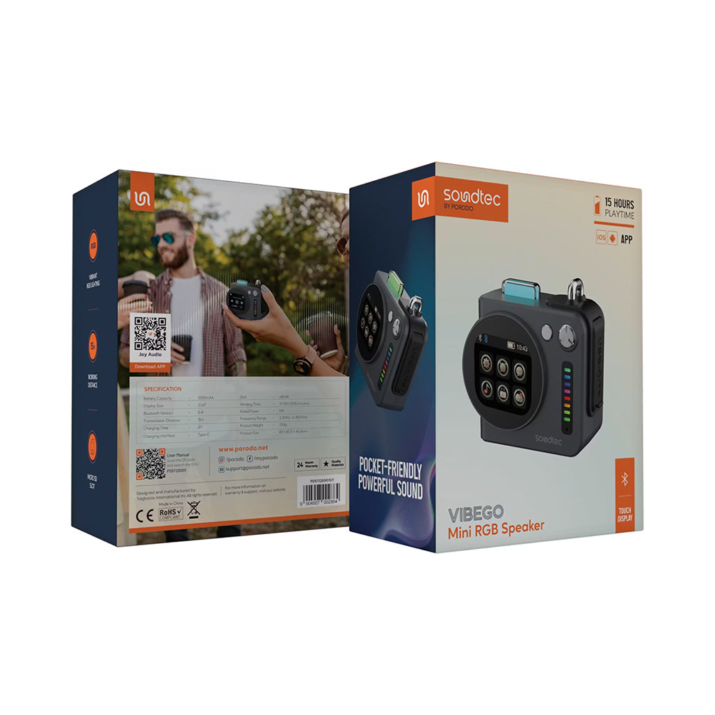 A Photo Of Porodo Vibego Mini RGB Bluetooth Speaker