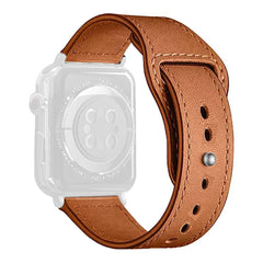A Photo Of Porodo iGuard Leather Loop Watch Band For Apple Watch 42mm/44mm/45mm - Light Brown