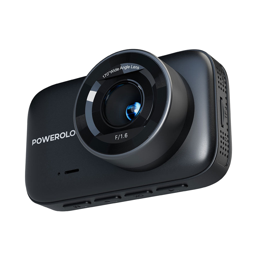A Photo Of Powerology Dash Camera Ultra - 4K High-Resolution Dash Cam with 170° Wide Angle and Built-In Sensors