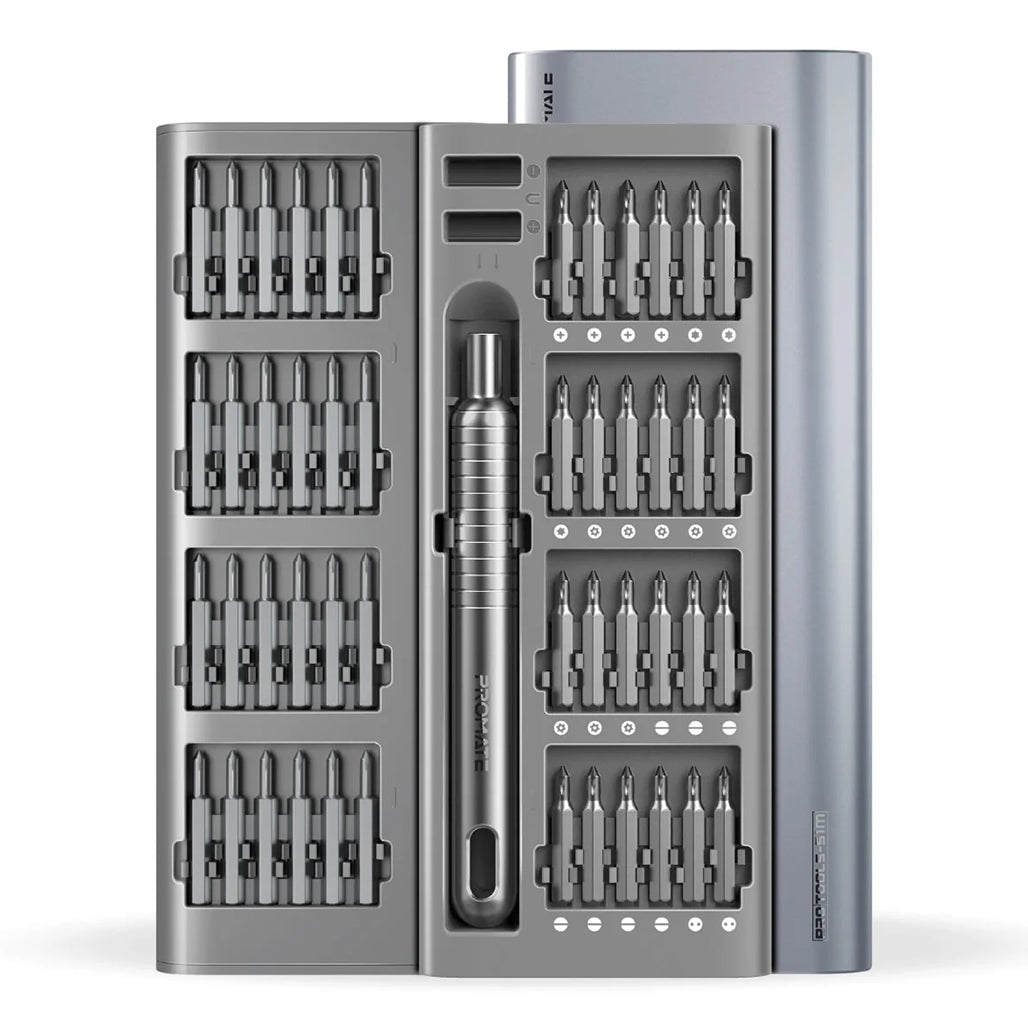 A Photo Of Promate Protools-51M - 51-Piece Premium Steel Precision Screwdriver Kit with Aluminum Alloy Handle