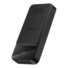 A Photo Of Promate AuraTorq-20 Ultra Slim 15W Wireless Charging Power Bank | 20W PD & QC3.0 Fast Charger