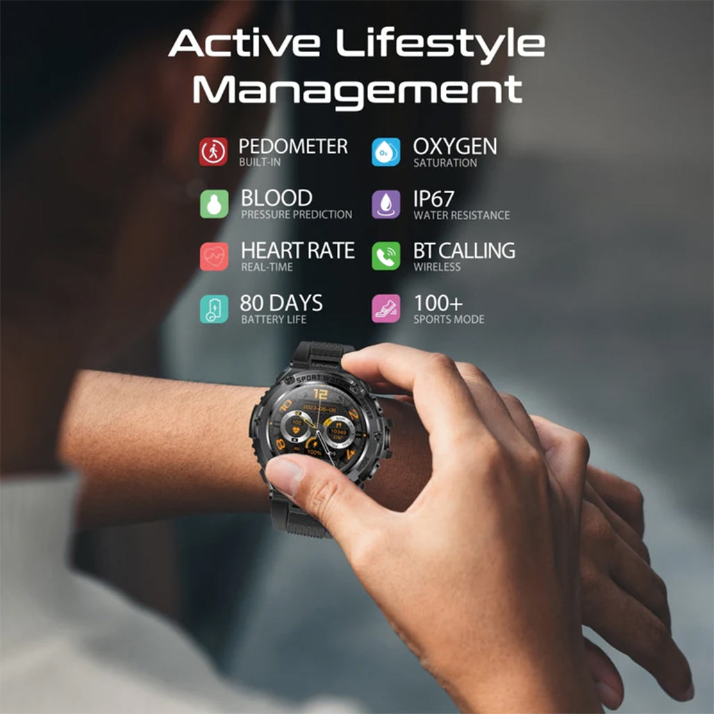 A Photo Of Promate XWatch-R19 Fitness Tracker Smartwatch with Bluetooth Calling | 1.53