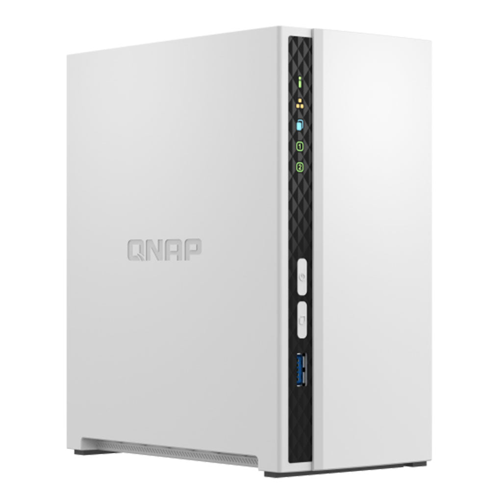 A Photo Of QNAP TS-233 2-Bay NAS with ARM Cortex-A55 Processor, 2GB RAM, Gigabit LAN, and USB 3.2 for RAID 0, 1, JBOD