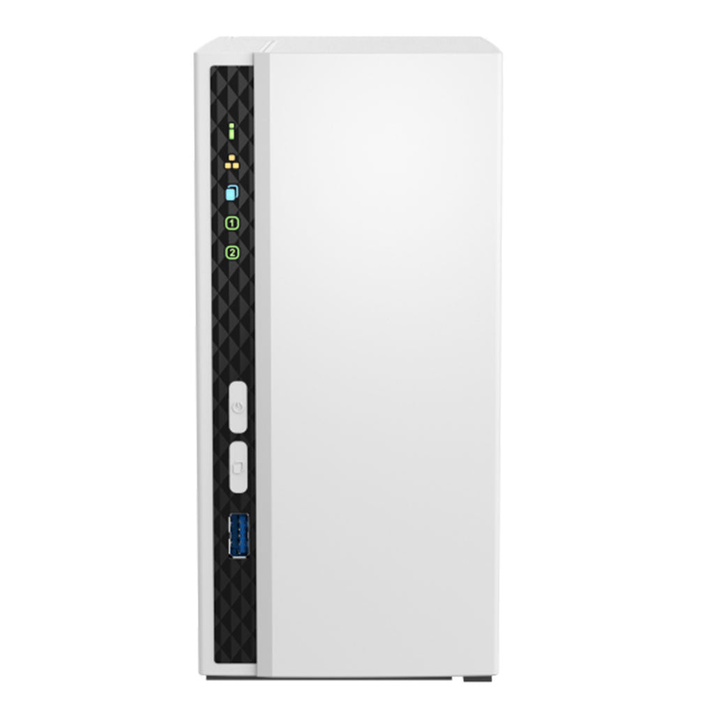 A Photo Of QNAP TS-233 2-Bay NAS with ARM Cortex-A55 Processor, 2GB RAM, Gigabit LAN, and USB 3.2 for RAID 0, 1, JBOD
