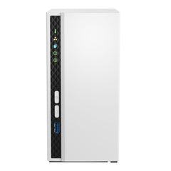 A Photo Of QNAP TS-233 2-Bay NAS with ARM Cortex-A55 Processor, 2GB RAM, Gigabit LAN, and USB 3.2 for RAID 0, 1, JBOD