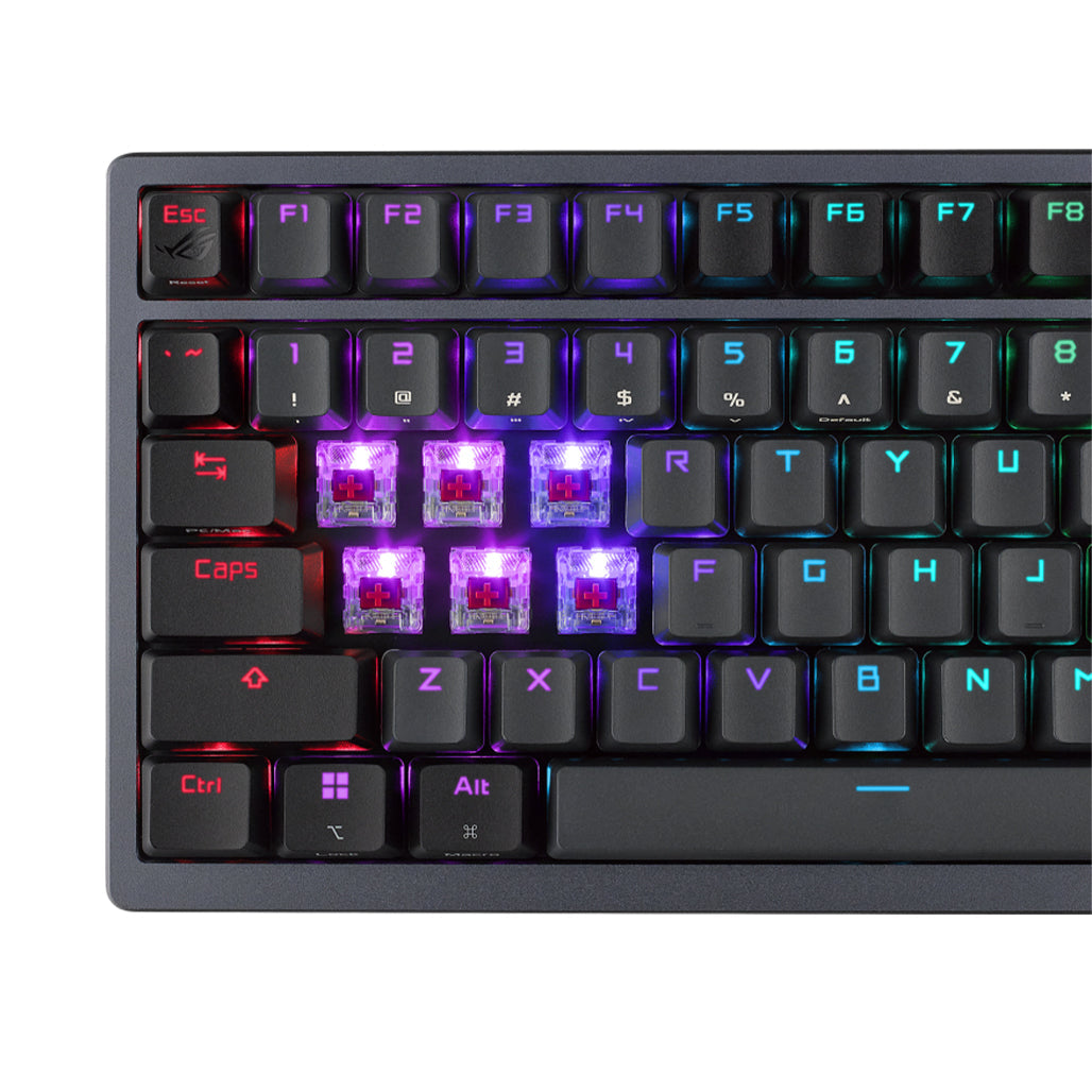 A Photo Of Asus M701 ROG Azoth - 75% TKL Wireless Mechanical Gaming Keyboard with OLED Display, RGB, and DIY Features