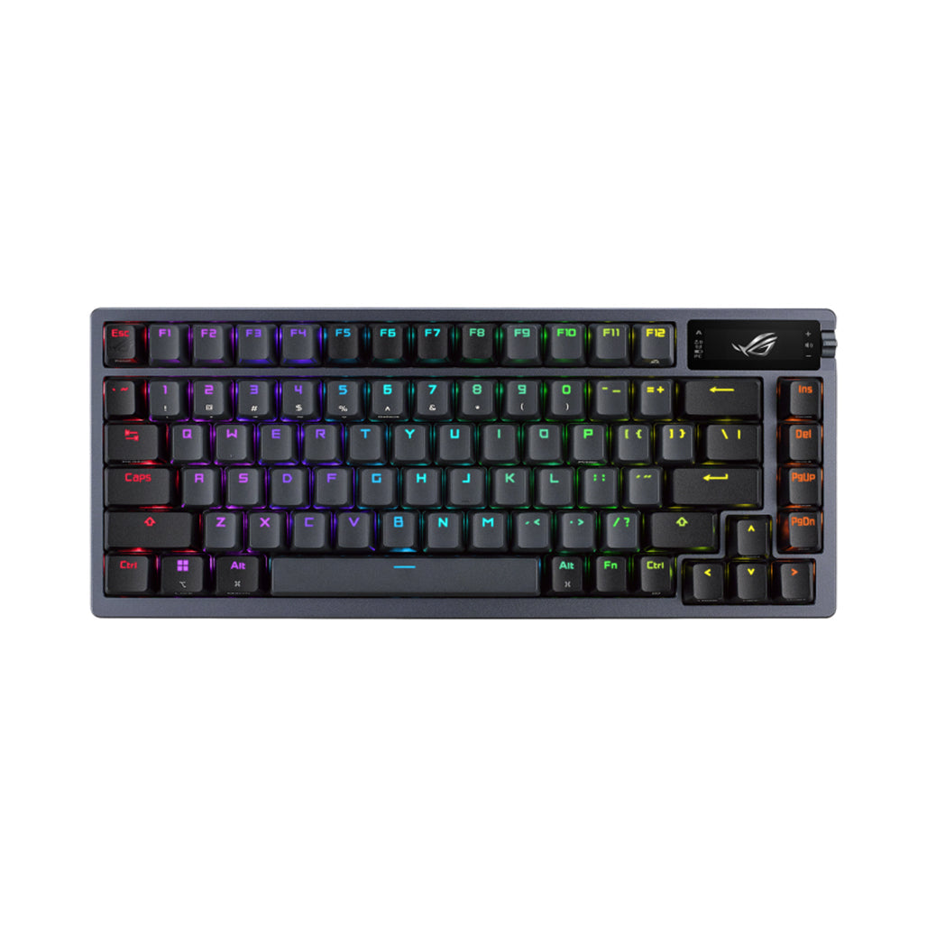 A Photo Of Asus M701 ROG Azoth - 75% TKL Wireless Mechanical Gaming Keyboard with OLED Display, RGB, and DIY Features