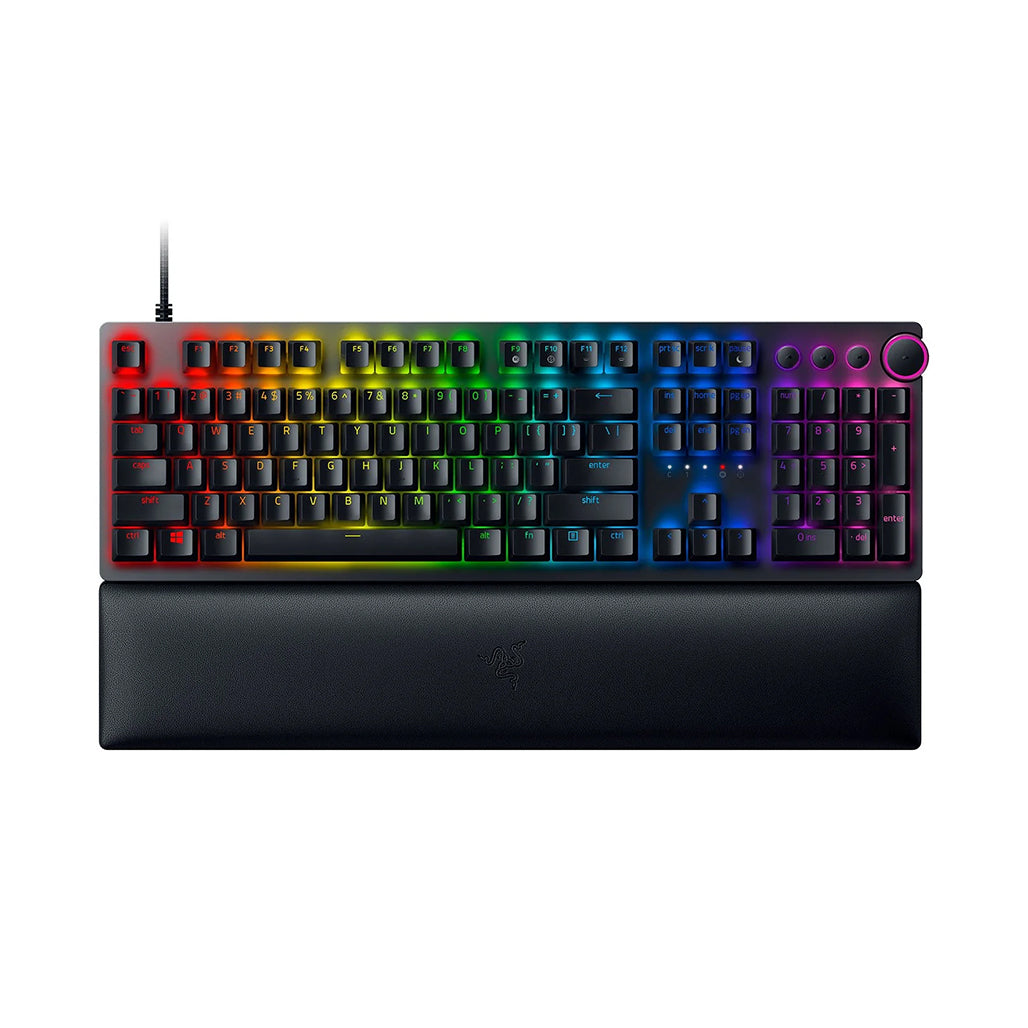 A Photo Of Razer Huntsman V2 – Wired Full-size Mechanical Gaming Keyboard - Purple Switch