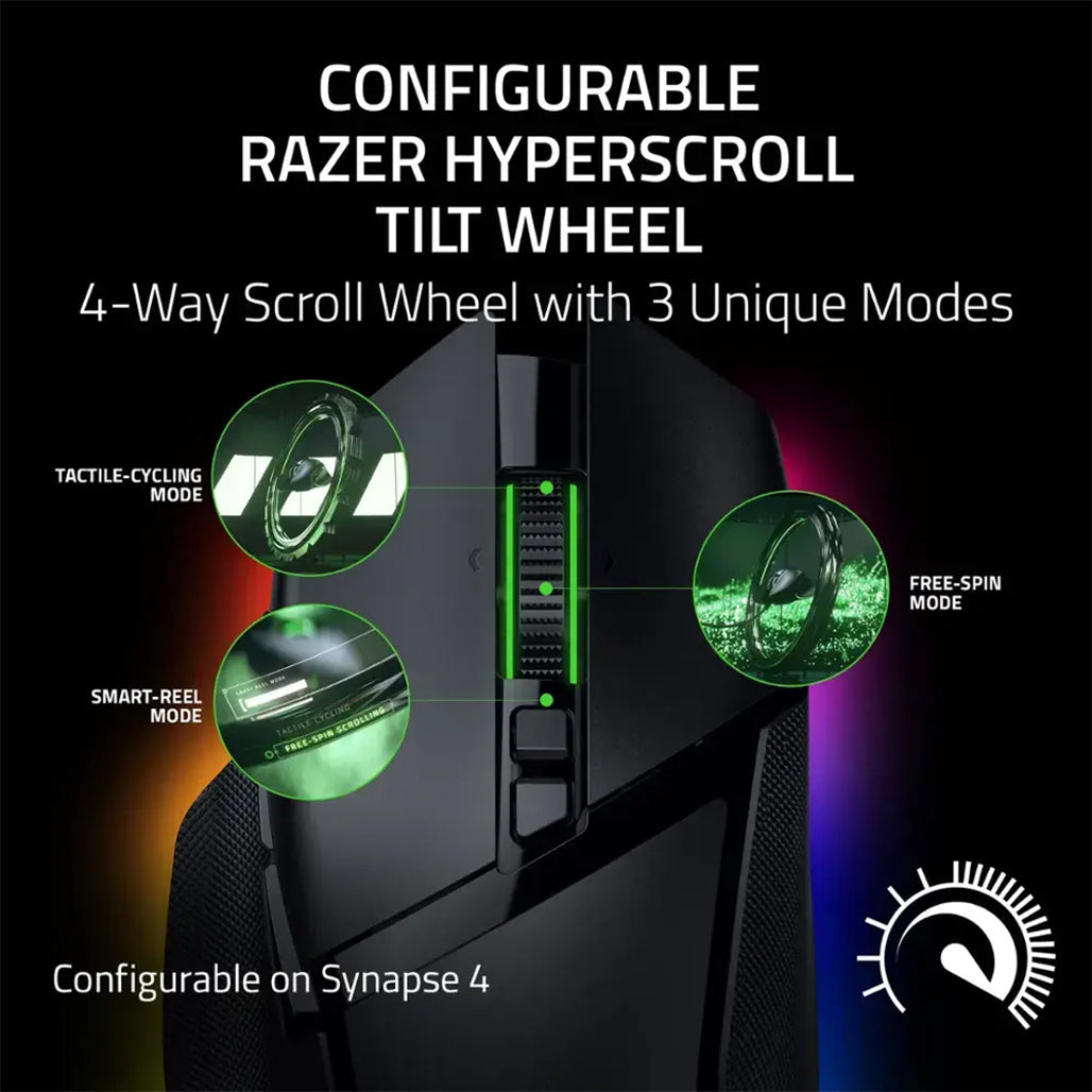 A Photo Of Razer Basilisk V3 Pro 35K Wireless Ergonomic Gaming Mouse with HyperScroll Tilt Wheel, 13 Programmable Buttons, and Chroma RGB Lighting