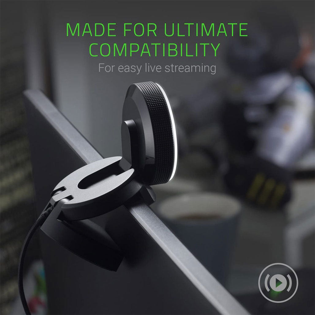 A Photo Of Razer Kiyo Streaming Webcam - 1080p 30 FPS / 720p 60 FPS with Built-in Lighting