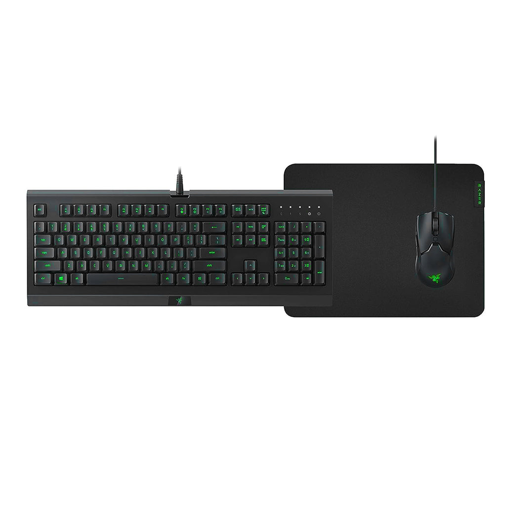 A Photo Of Razer Level Up Bundle: Cynosa Lite Keyboard, Gigantus V2 Medium MousePad, and Viper Mini Mouse