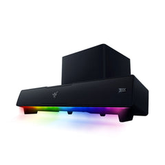 A Photo Of Razer Leviathan V2 PC Gaming Soundbar with Subwoofer - THX Spatial Audio & Razer Chroma RGB