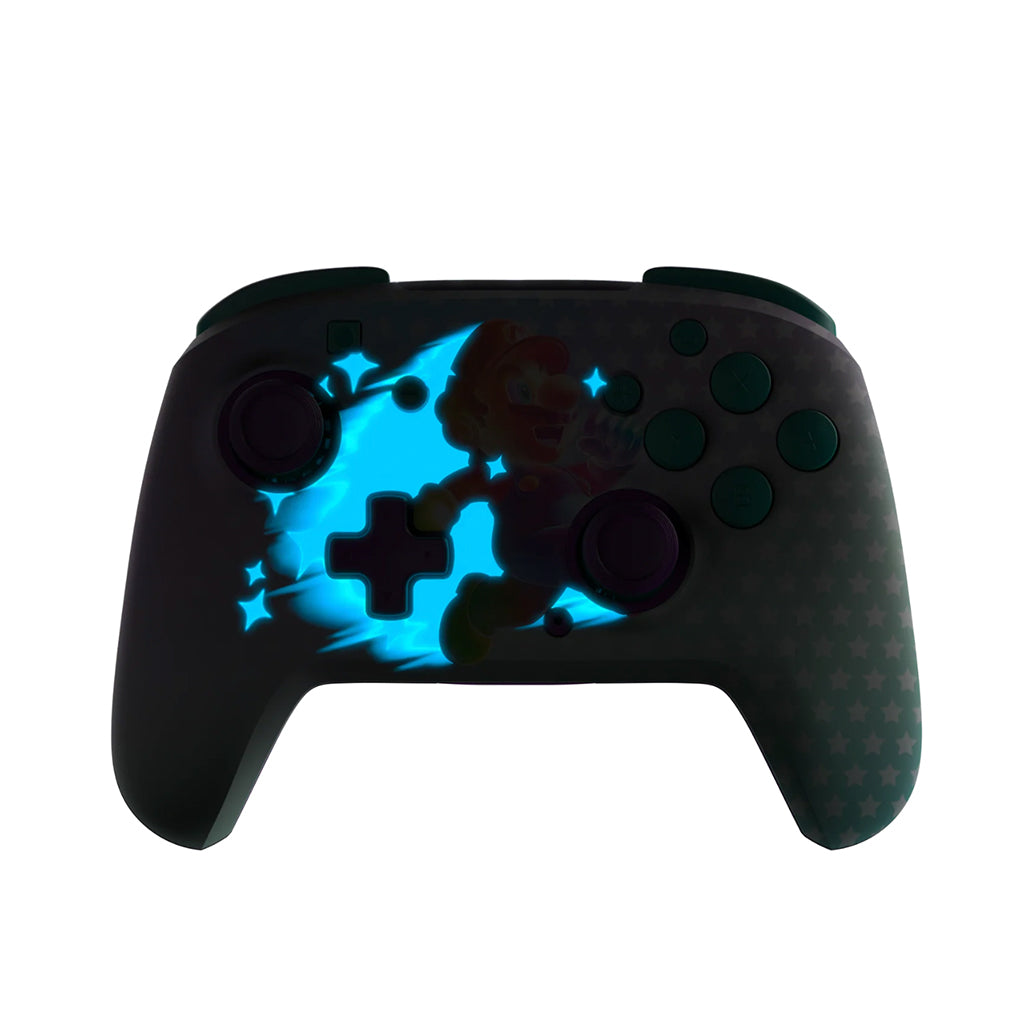 A Photo Of Turtle Beach Rematch - Wireless Controller for Nintendo Switch 2 – Invincible Mario Glow-in-the-Dark Edition