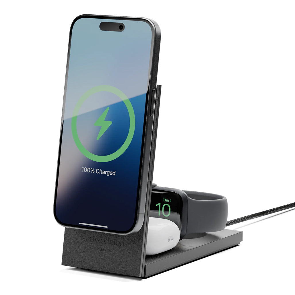 A Photo Of Native Union Rise 3-in-1 Magnetic Wireless Charger