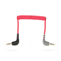 A Photo Of Rode SC7 TRS to TRRS Patch Cable – High-Quality 3.5mm Coiled Cable