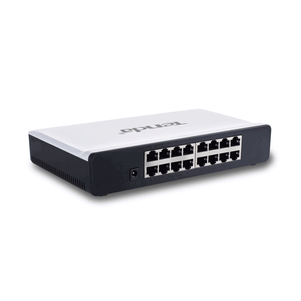 A Photo Of Tenda S16 16-Port Fast Ethernet Switch – Unmanaged 10/100 Mbps for Home & Office Networks