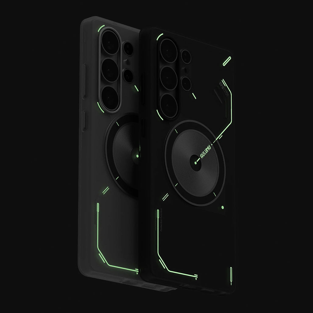 A Photo Of AULUMU S25 Frosted Case for Galaxy S25 Ultra – Glow-in-the-Dark