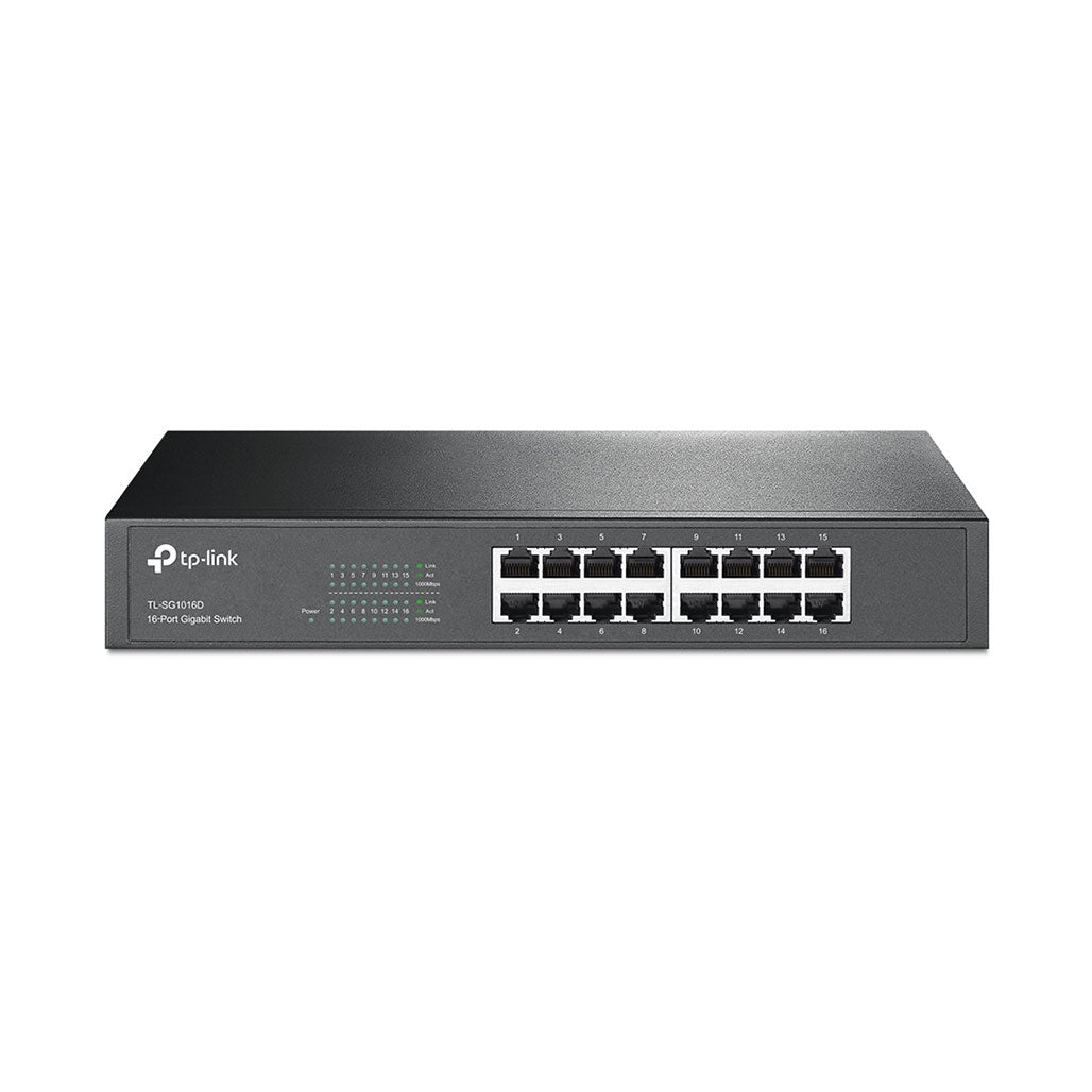 A Photo Of TP-Link TL-SG1016D 16-Port Gigabit Desktop/Rackmount Switch | High-Speed, Energy-Efficient, Versatile Networking