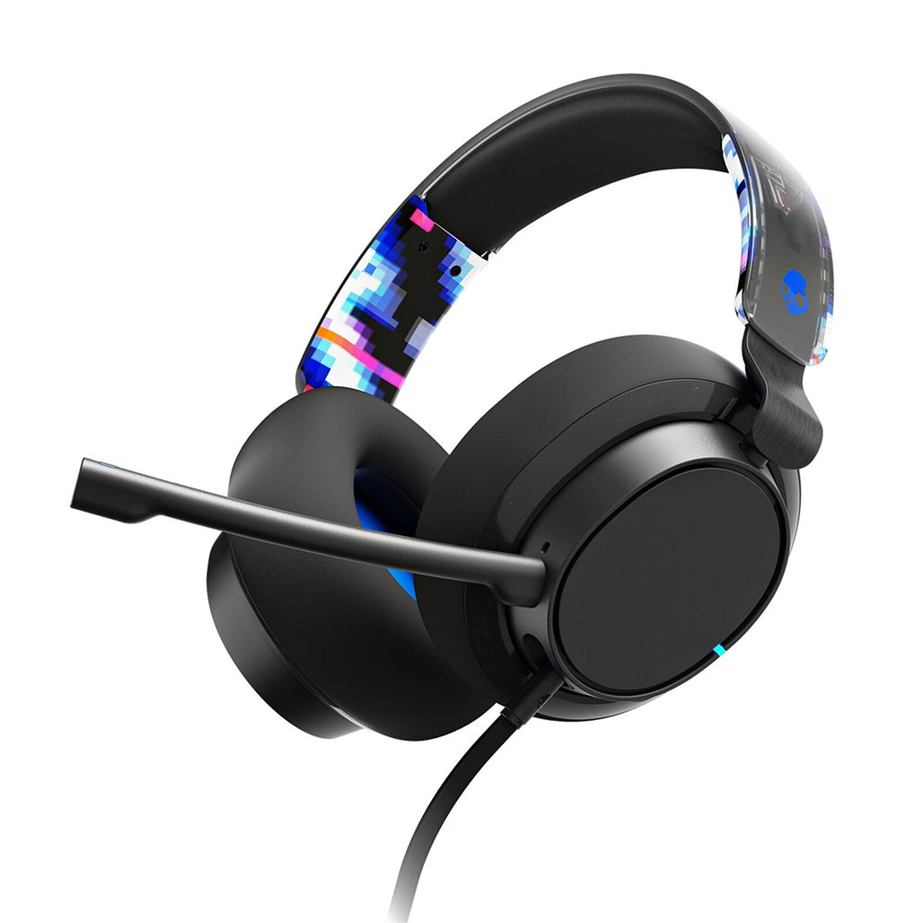 A Photo Of Skullcandy SLYR Pro Over-Ear Noise Cancelling Headphones - Blue Digi-Hype | 50mm Drivers, Clear Voice Smart Mic, USB-C & 3.5mm
