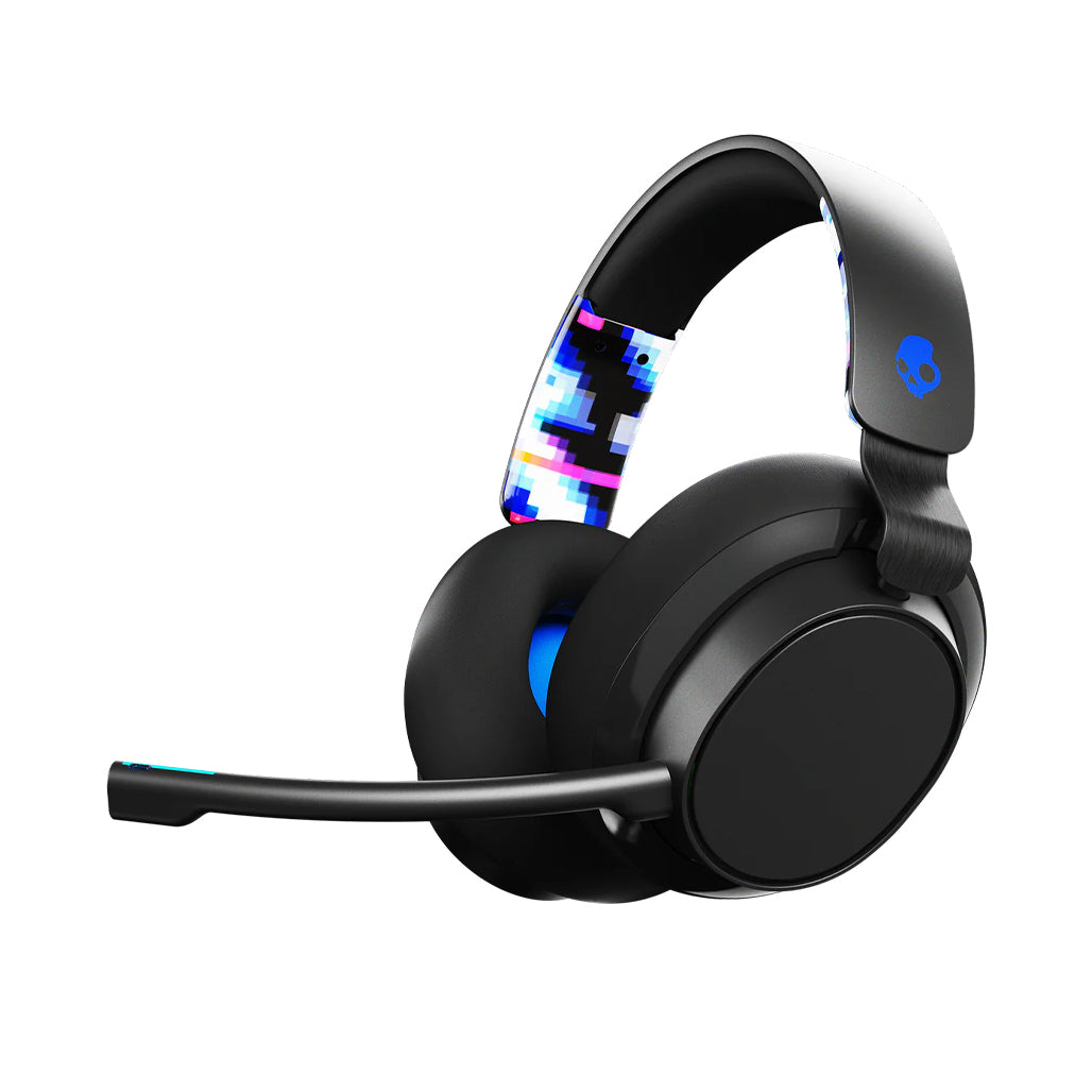 A Photo Of Skullcandy SLYR Pro Over-Ear Noise Cancelling Headphones - Blue Digi-Hype | 50mm Drivers, Clear Voice Smart Mic, USB-C & 3.5mm