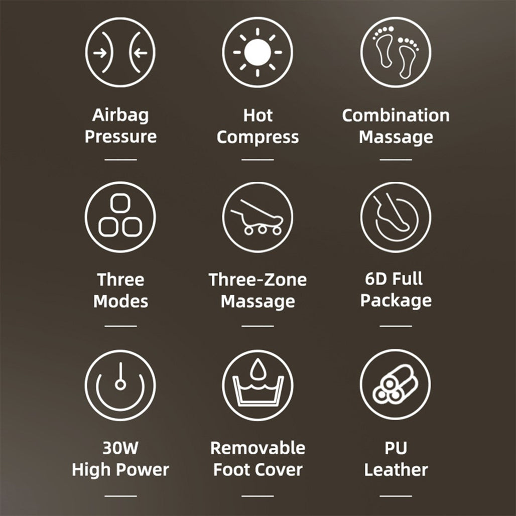 A Photo Of Air Compression Foot Massager with Heat Therapy