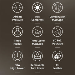 A Photo Of Air Compression Foot Massager with Heat Therapy