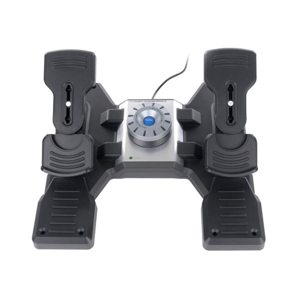 A Photo Of Saitek Rudder Pedals - Flight Pedals with Toe Brakes