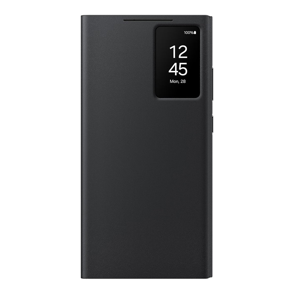 A Photo Of Samsung Galaxy S24 Ultra Smart View Wallet Case - Black | Interactive and Protective Cover