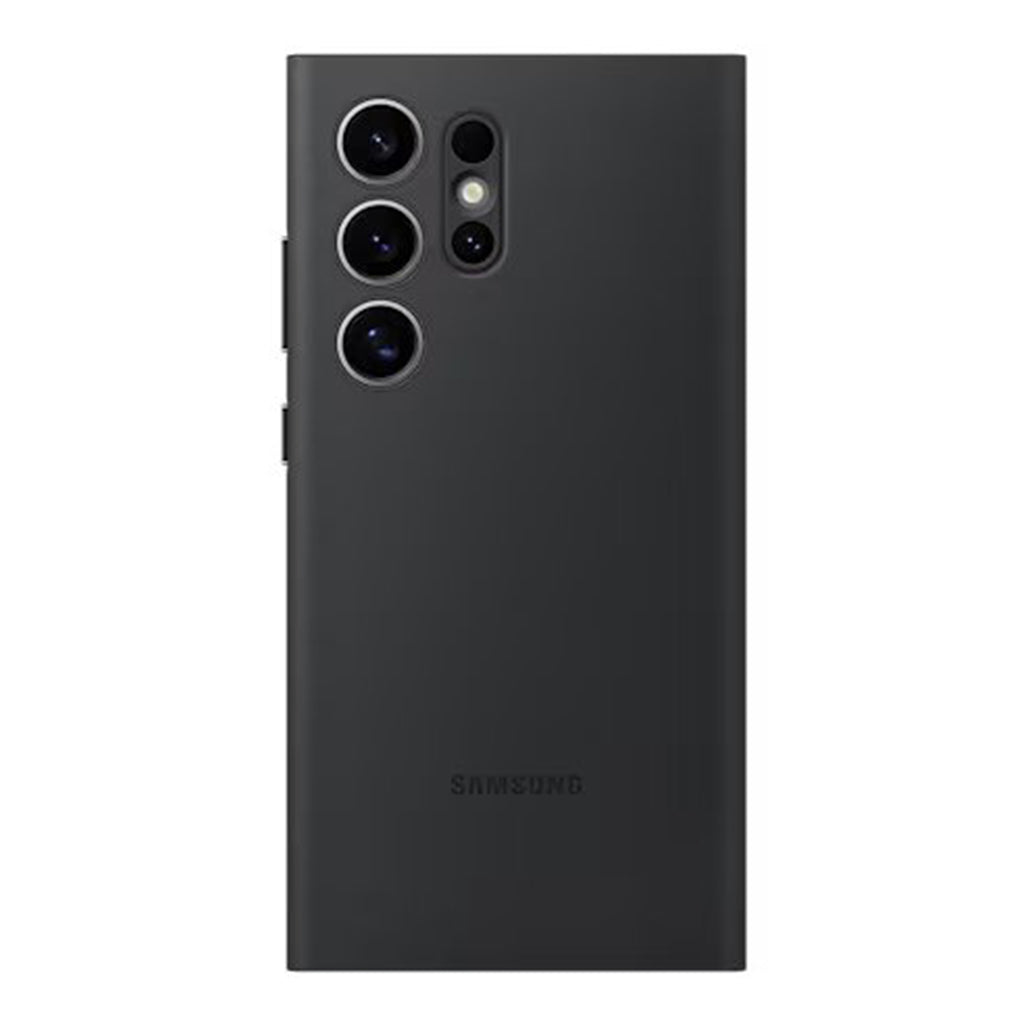 A Photo Of Samsung Galaxy S24 Ultra Smart View Wallet Case - Black | Interactive and Protective Cover
