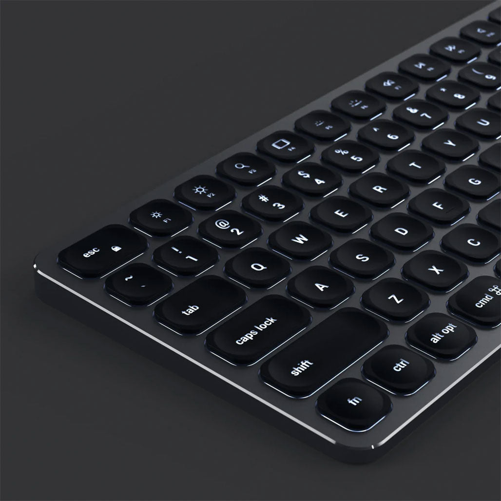 A Photo Of Satechi Compact Backlit Wireless Keyboard - Bluetooth 5.0, USB-C Rechargeable, Multi-Device