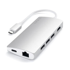 A Photo Of Satechi Type-C Multi-Port Adapter 4K with Ethernet V2 – Aluminum USB-C Hub with HDMI, Ethernet, and Card Readers