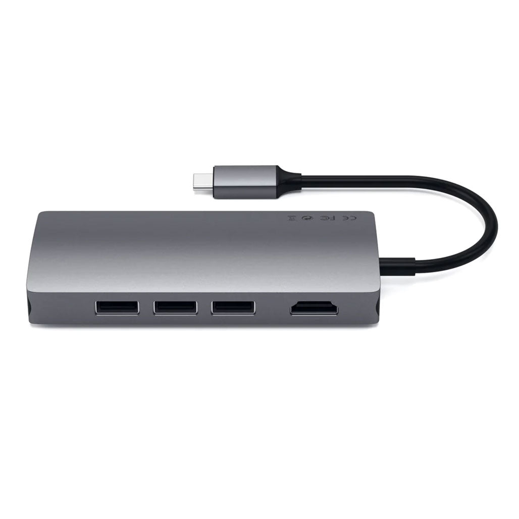 A Photo Of Satechi Type-C Multi-Port Adapter 4K with Ethernet V2 – Aluminum USB-C Hub with HDMI, Ethernet, and Card Readers