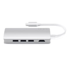 A Photo Of Satechi Type-C Multi-Port Adapter 4K with Ethernet V2 – Aluminum USB-C Hub with HDMI, Ethernet, and Card Readers