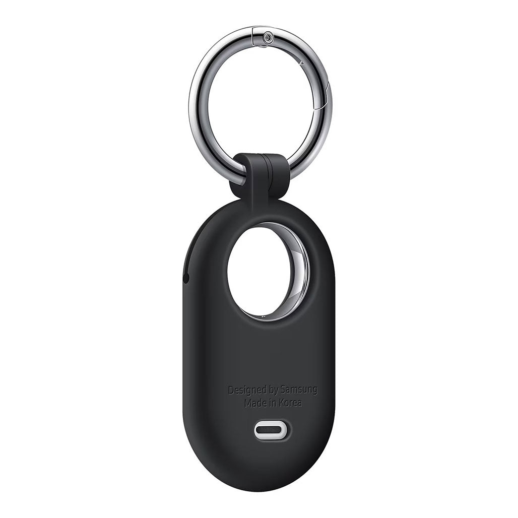 A Photo Of Samsung Silicone Case for SmartTag2 - Black | Secure and Stylish Protection