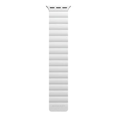 A Photo Of Mageasy SKIN Silicone Magnetic Apple Watch Band 44mm/45mm/49mm - White | Waterproof & Sweat-Resistant