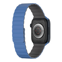 A Photo Of Mageasy SKIN Silicone Magnetic Apple Watch Band 44mm/45mm/49mm - Blue | Waterproof & Sweat-Resistant