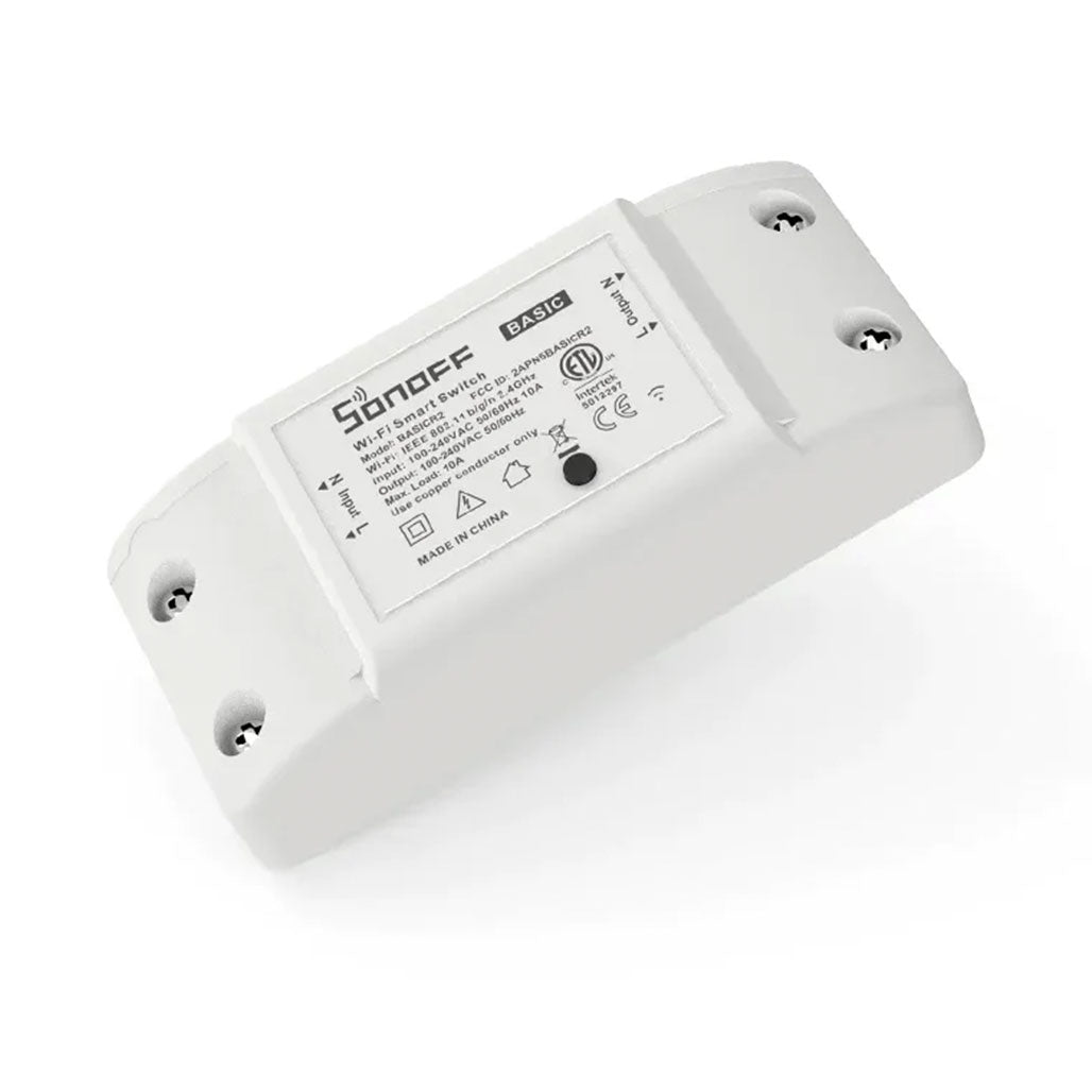 A Photo Of Sonoff BASICR2 Wi-Fi Smart Switch | DIY Home Automation | Voice Control with Alexa & Google Home