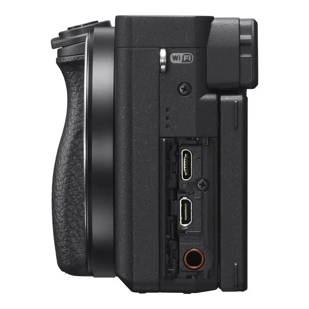 A Photo Of Sony Alpha a6400 Mirrorless Camera with 16-50mm Lens – 24.2MP, 11FPS, 4K Video, Real-time Eye-AF
