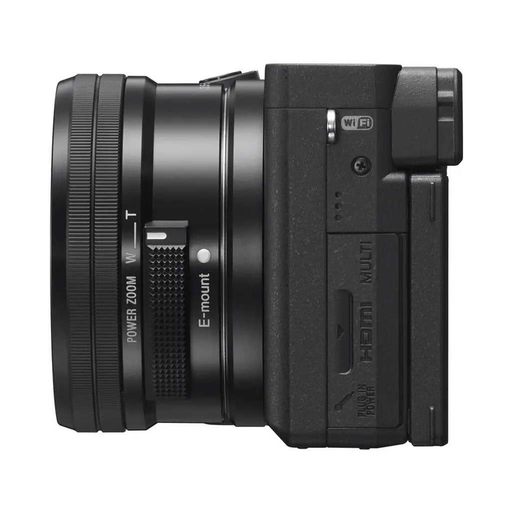 A Photo Of Sony Alpha a6400 Mirrorless Camera with 16-50mm Lens – 24.2MP, 11FPS, 4K Video, Real-time Eye-AF