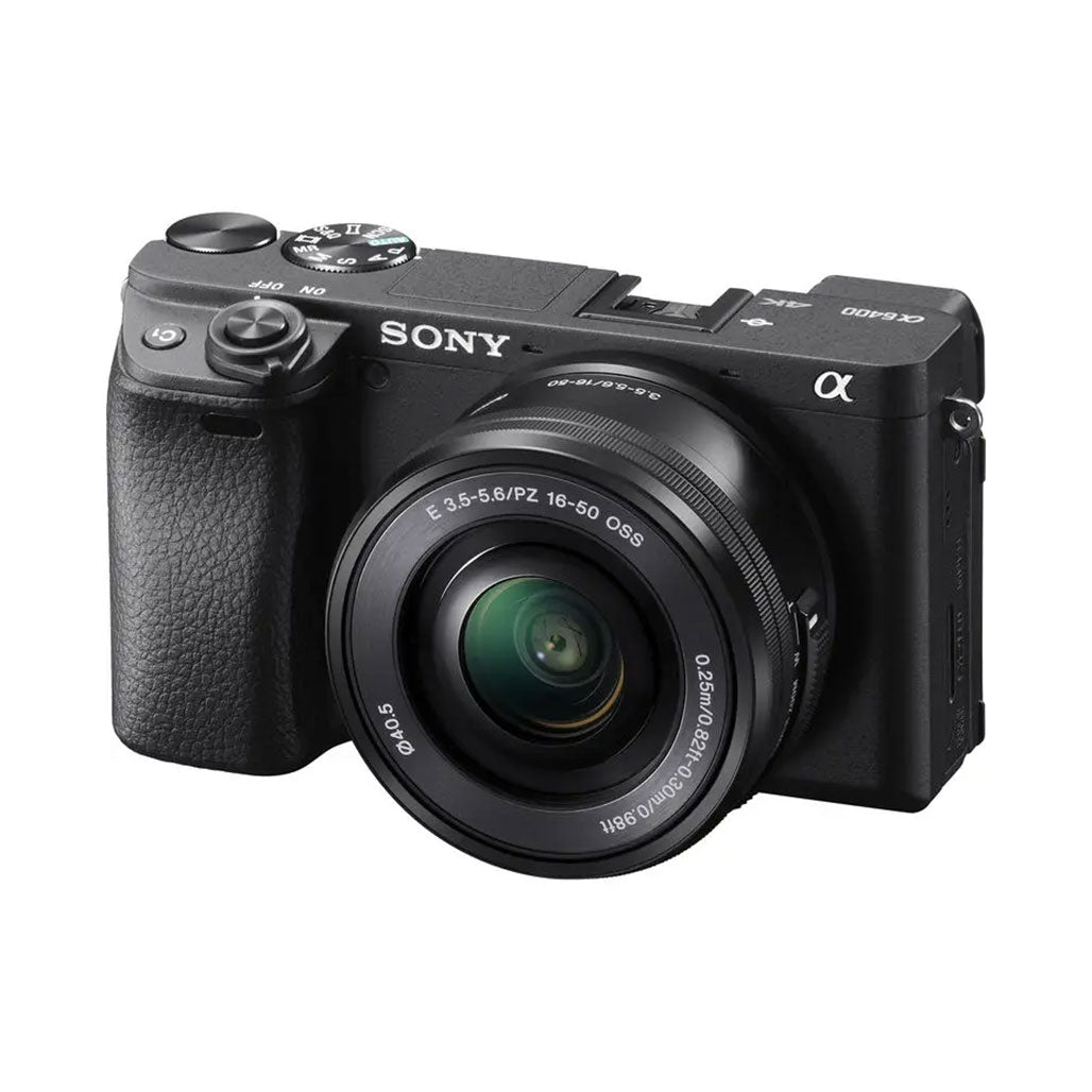 A Photo Of Sony Alpha a6400 Mirrorless Camera with 16-50mm Lens – 24.2MP, 11FPS, 4K Video, Real-time Eye-AF