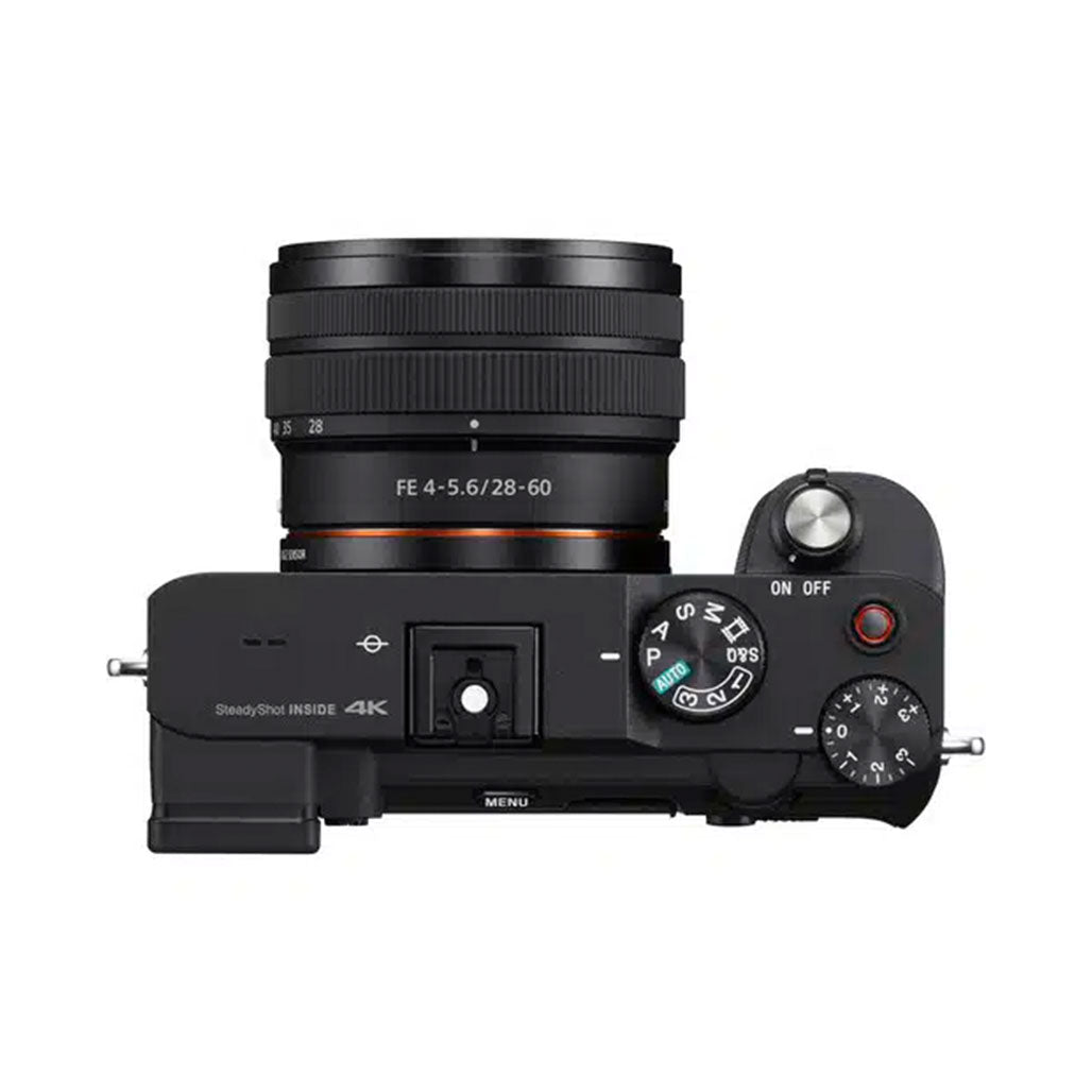 A Photo Of Sony a7C Mirrorless Camera with 28-60mm Lens Kit - Black, Full-Frame CMOS, 24.2MP