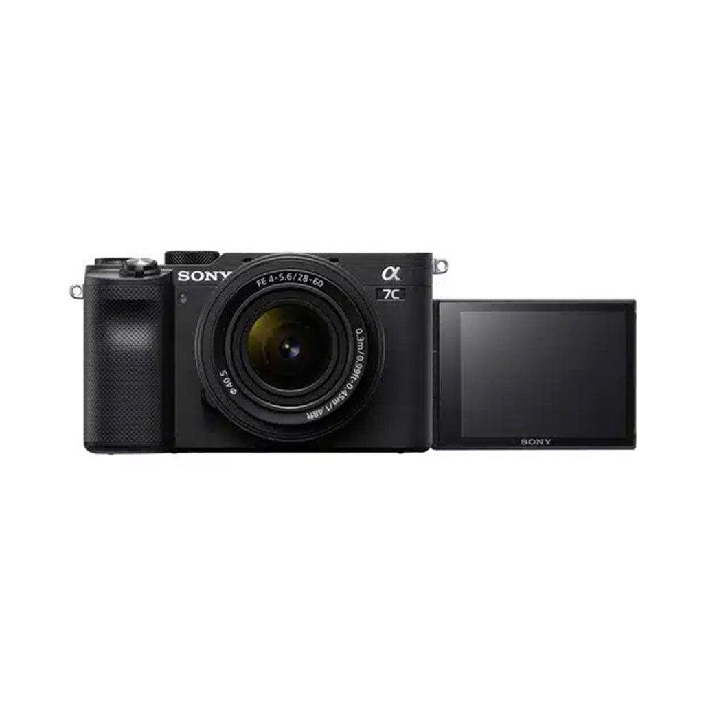 A Photo Of Sony a7C Mirrorless Camera with 28-60mm Lens Kit - Black, Full-Frame CMOS, 24.2MP